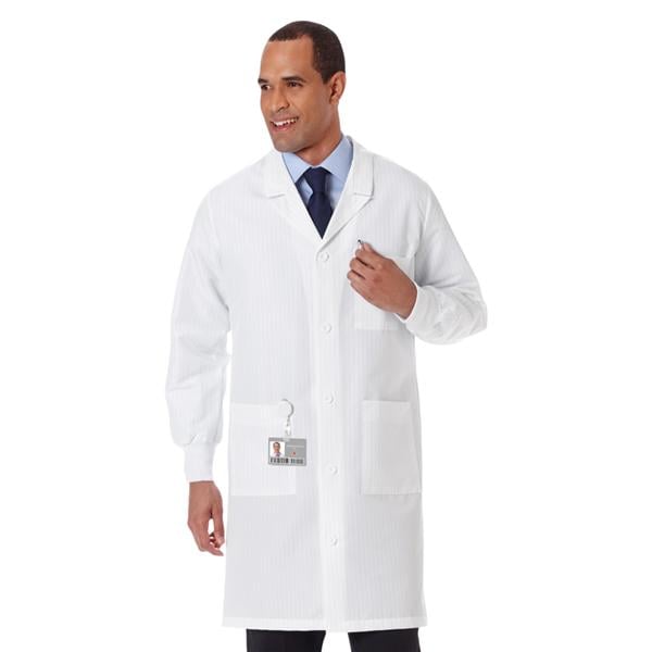 META Lab Coat 3 Pockets Long Sleeves Small White Unisex Ea