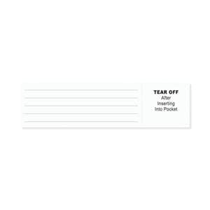 PDC Insert Card Paper White 250/Pk