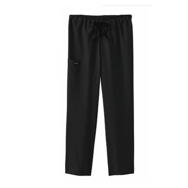 Jockey Scrub Pant Poly/Ryn/Spndx 2 Pockets Small Black Unisex Ea