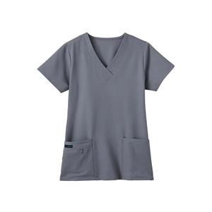 Jockey Scrub Top V-Neck 3 Pockets 4X Large Pewter Womens Ea