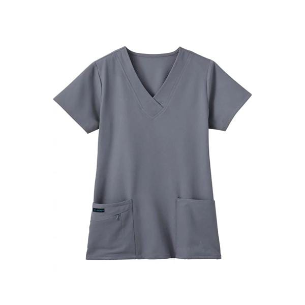 Jockey Scrub Top V-Neck 3 Pockets 5X Large Pewter Womens Ea