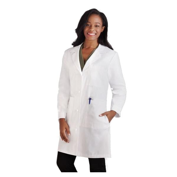 META Lab Coat 5 Pockets Long Sleeves 38 in White Womens Ea