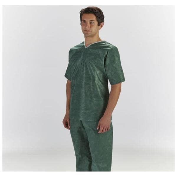 Patient Scrub Pant Linen Like Non Woven Material X-Large Dark Green 30/Ca