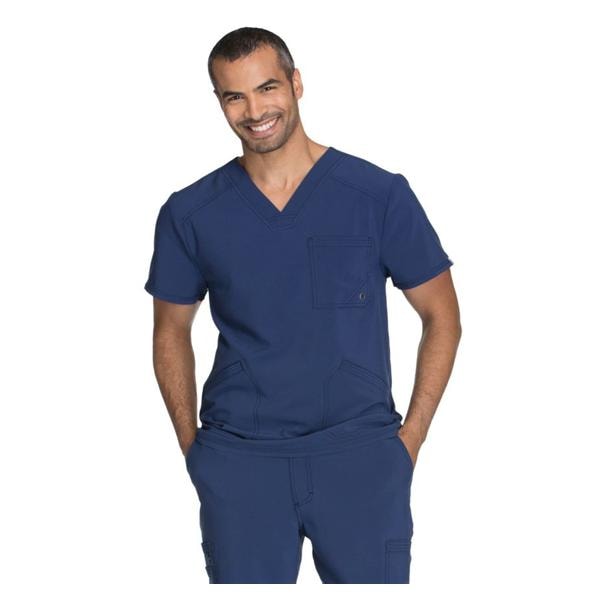 Cherokee Scrub Scrub Top V-Neck 3 Pockets Short Sleeves Large Navy Mens Ea