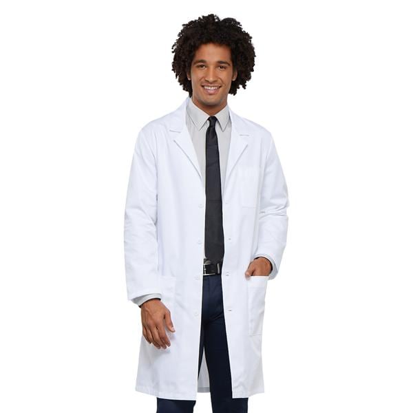 Lab Coat 3 Pockets 40 in Small White Unisex Ea