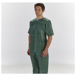 Patient Scrub Pant Linen Like Non Woven Material 2X Large Dark Green 30/Ca