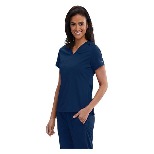 Bree Scrub Top V-Neck 1 Pocket Medium Indigo Ea