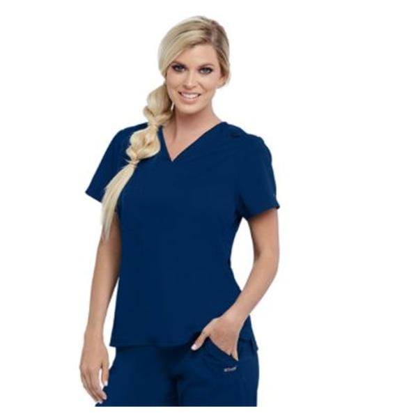 Bree Scrub Top V-Neck 1 Pocket X-Large Indigo Ea