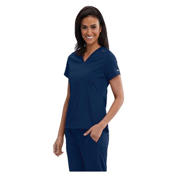 Bree Scrub Top V-Neck 1 Pocket 3X Large Indigo Ea