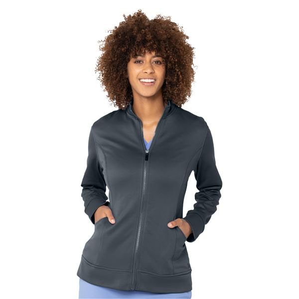 Urbane Warm-Up Jacket 3 Pockets Long Sleeves Small Graphite Womens Ea