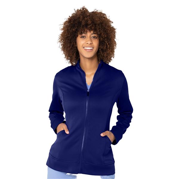 Urbane Warm-Up Jacket 3 Pockets Long Sleeves Medium Navy Womens Ea