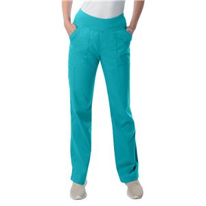 Yoga Scrub Pant Large Teal Womens Ea