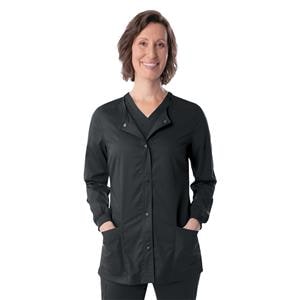 Proflex Warm-Up Jacket 3 Pockets Long Sleeves / Knit Cuff Small Black Womens Ea