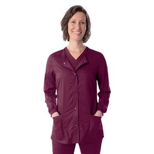 Proflex Warm-Up Jacket 3 Pockets Long Sleeves / Knit Cuff X-Small Wine Womens Ea