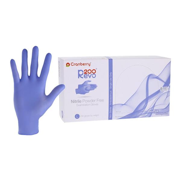 R200 Nitrile Exam Gloves Large Violet Blue Non-Sterile, 10 BX/CA