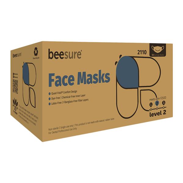 BeeSure Mask ASTM Level 2 Blue 50/Bx