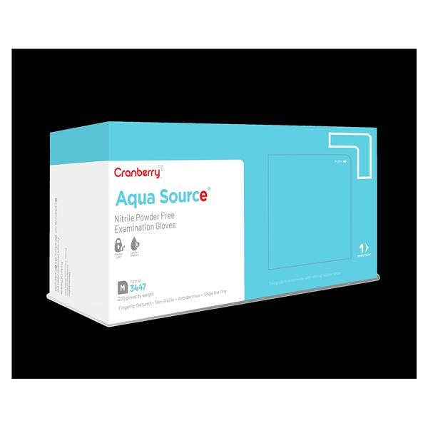 Aqua Source Nitrile Exam Gloves X-Small Aqua Non-Sterile