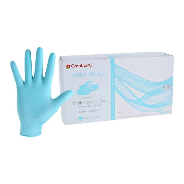 Aqua Source Nitrile Exam Gloves Medium Aqua Non-Sterile, 10 BX/CA