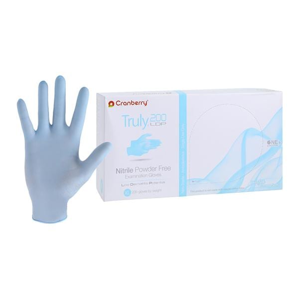 Truly 200 Nitrile Exam Gloves X-Large Blue Non-Sterile