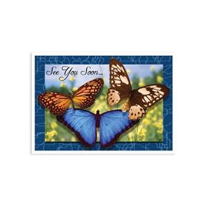 Laser 4-Up Recall Cards 3 Butterflies 8.5 in x 11 in 200/Pk