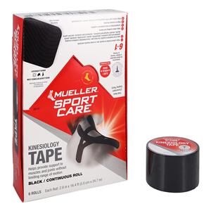 Kinesiology Tape Cotton/Elastic 2"x16.5 Black Non-Sterile 6/Cr