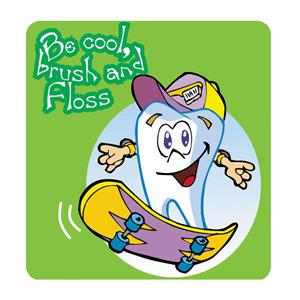 Stickers Tooth Skateboard 100/Rl