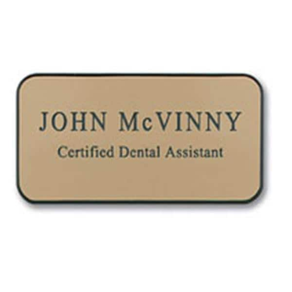 Engraved Name Badge Plastic 1.5 in x 3 in Ea