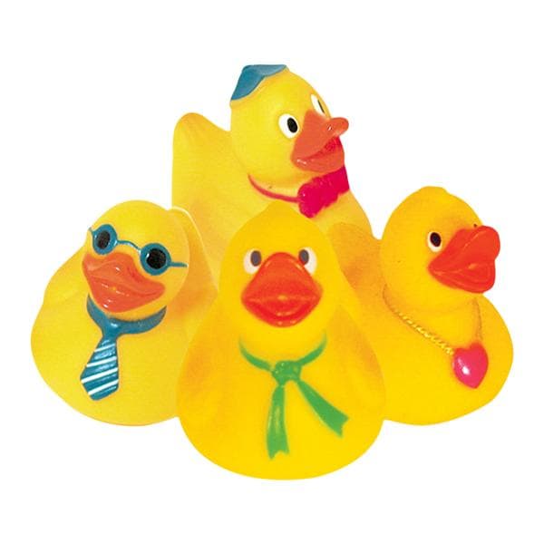 Toy Water Squirting Ducks Orange Rubber 48/Bx