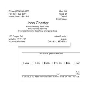 Imprinted Appointment Card 1-Color With Logo 500/Bx