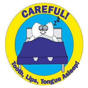 Stickers Careful Tooth in Bed 100/Rl