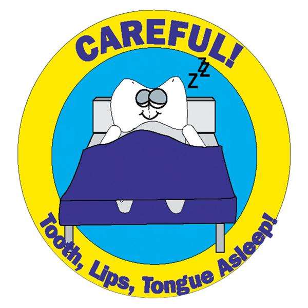 Stickers Careful Tooth in Bed 100/Rl