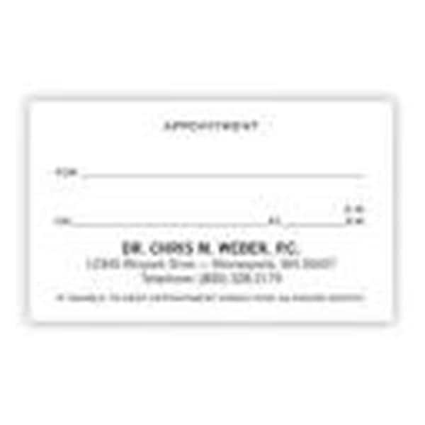 Imprinted Appointment Card 1-Color 500/Bx