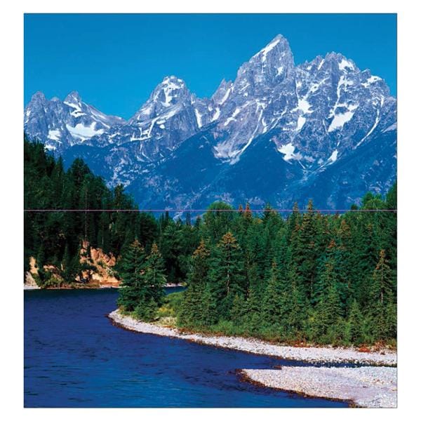 CeilingScenes Acoustic Tile Mountain View & Stream 2-Tiles Horizontal 48x24 Ea