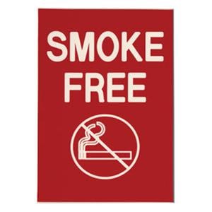 Formatted Wall Sign Smoke Free Plastic Ea