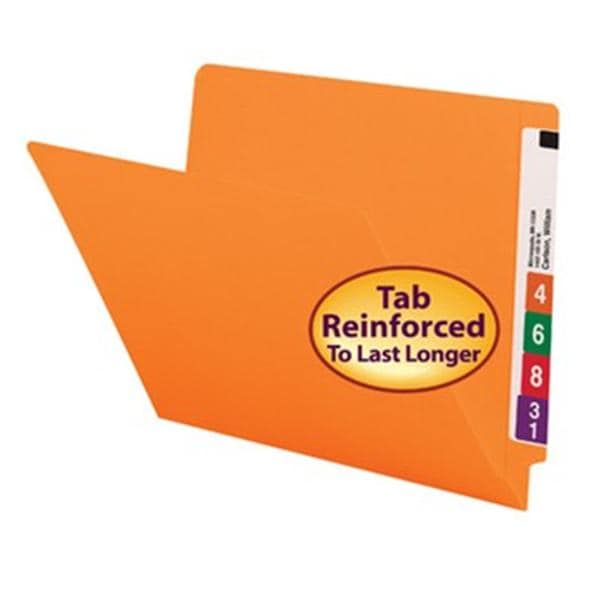 Top-Tab Colored Folder Orange 11Pt Letter 100/Bx