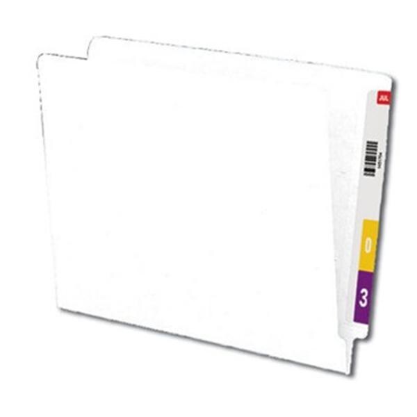 Top-Tab Colored Folder White 11Pt Letter 100/Bx