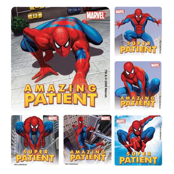 Stickers Spiderman Patient Assorted 100/Rl