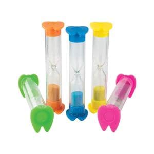 3 Minutes Brushing Timer Tooth Shaped 3.5 in Assorted Colors 50/Pk