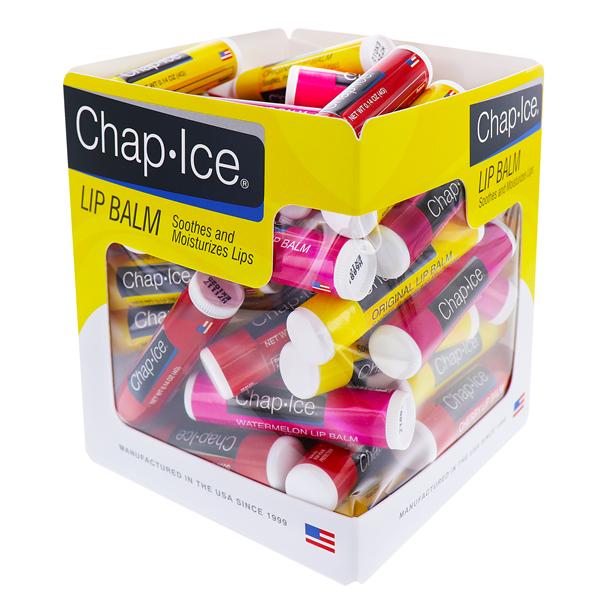 Chap Ice Lip Balm Stick Assorted Cube Container 60/Pk, 12 PK/CA