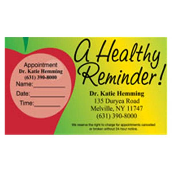 Peel N Stick Appointment Card Graphic Apple 500/Bx