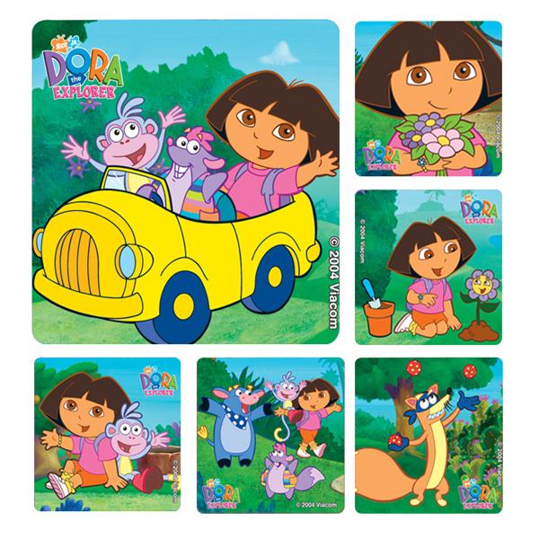 Stickers 2.5 in x 2.5 in Dora the Explorer Assorted 100/Rl