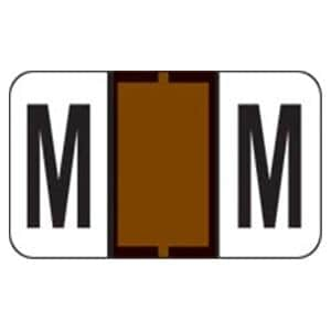 Jeter Compatible "M" Labels Brown 500/Rl