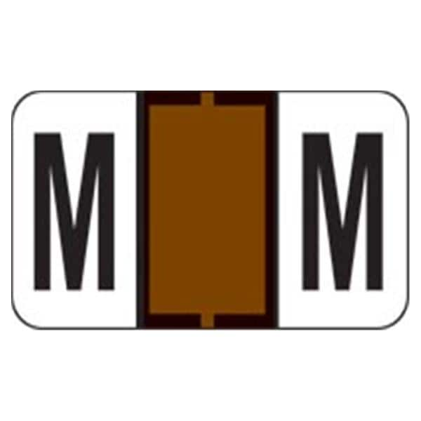 Jeter Compatible "M" Labels Brown 500/Rl