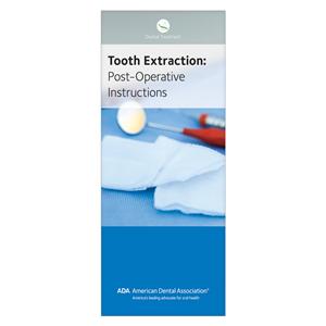 Brochure Tooth Extraction: Post-Operative Instructions 8 Panels English 50/Pk