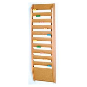 Chart Holder 10-Pocket Lt Oak 14x48x3.75 Ea Ea