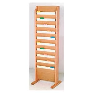 Chart Holder 10-Pocket Lt Oak Standing Ea Ea