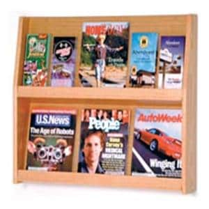 Slope Wall Literature Display 12 Pockets Light Oak 28.25x24.5x4.75 Ea