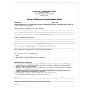 HIPAA Patient Disclosure 2 Part 50/Pk