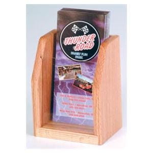 Counter Brochure Display 1 Pocket Light Oak 7.5 in x 5.25 in x 4 in Ea