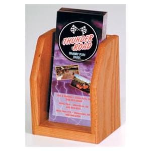 Counter Brochure Display 1 Pocket Medium Oak 7.5 in x 5.25 in x 4 in Ea